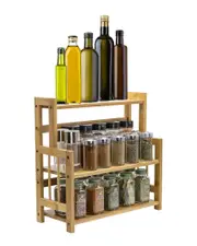 Sorbus 3 Tier Bamboo Countertop Storage Organizer