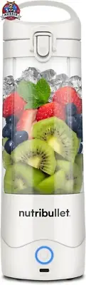 Portable Blender 590ml USB-C Rechargeable White Smoothies Shakes BPA-Free