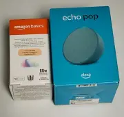 Amazon Alexa Echo Pop C2H4R9 W/Amazon Basics Smart Light Multicolor