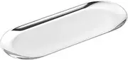 1 Pcs 9 Inch x 3.8 Inch Trinket Tray, Silver Stainless Steel, for Serving Trays Towel Storage Dish Plate Tea Fruit Trays Jewelry Plate Decorative Storage Tray