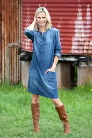 Alva Denim Dress--JAG-JWW159066