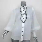 Zimmerman dancer embroidered blouse size AU 2 RRP $450.00