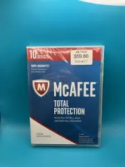 McAfee Total Protection 10 Devices Software Brand New