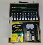 Loew-Cornell Art Set - Wood Carry Case - Paint Brushes Pallet Knife Instructions