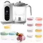 Baby Food Processor Steamer Blender with 12 Glass Baby Food Storage Jars