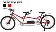 26" Tandem 7 Speed 500W LED Headlight Throttle 48V/10.4Ah Electric Bike