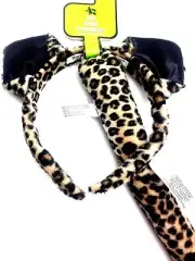 The Great Pretend Ears + Tail Headgear Headband Leopard Cat Costume Cheetah Hat