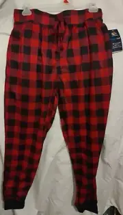 PAJAMA BOTTOMS MENS SIZE SMALL 28-30 RED PLAID "CUTE" SLEEPWEAR PJ's JOGGER WAFF