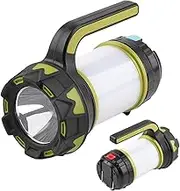 Kixolazr Handheld Spotlight | Rechargeable Flashlight with Handle,6 Modes Lightweight Lantern for Outdoor Garden Courtyard Hiking Camping Boating Hunting