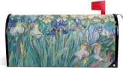 Van Gogh Irises Flowers Mailbox Covers Magnetic Classic Art Spring Mailbox Cover