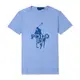 Polo Ralph Lauren RL 熱銷印刷標誌圖案短袖T恤-水藍色