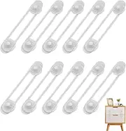 Child Safety Locks, 10pcs Baby Proofing, 16.5cm Baby Locks, Baby Proofing Latches to Drawer Door Fridge, Multi Use Baby Cabinet Latches, Easy to Install, No Drilling with 3M Adhesive Pads