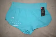 Under Armour Speedpocket Stacked Short 1344968 400 Teal Size XL NWT