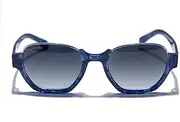 [Blackburn] Italian-Crafted Trendy Half-Rim Sunglasses for Men Women, Half-Frame Sun Glasses Hexagonal Shades UV400 Protection