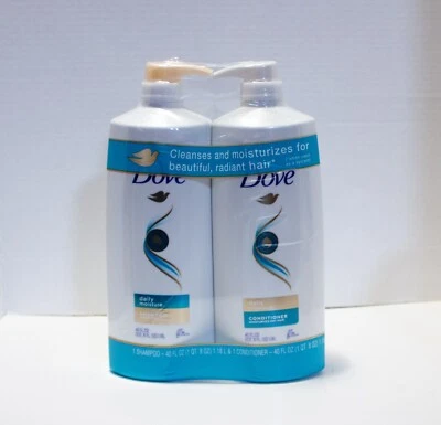 Dove Moisturizing Shampoo & Conditioner Set w/Pump Daily Moisture 40 oz. Bottles