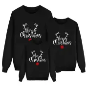 Christmas Fashion Long Sleeve Letter Printed Casual Pullover Hoodless New