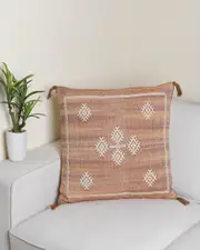 Moroccan Cactus Silk Inspired Cushion -Repurposed Sabra Rug Cactus Silk Throw Pillow Cover - Accent Pillow Cover - Moroccan Decor 50*50cm