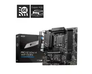 MSI PRO B760M-A WIFI DDR4 mATX Motherboard, 4x DDR4~128GB, 2x PCI-E x 16, 1x PCI-E x 1, 2x M.2, 4x SATA, 4x USB 3.2 , 2x USB 2.0 PRO B760M-A WIFI DDR4