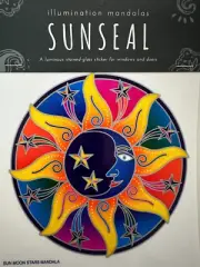 Stained Glass Window Decal SUN MOON STARS Mandala SUNSEAL Transparent Sticker