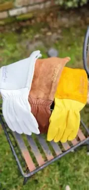 New Leather Gardening Gloves Long Tube Breathable Gauntlet Pruning Gloves Garden