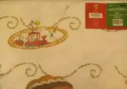 Vinyl Tablecloth Dr Seuss WHOVILLE Grinch Rectangle 52”x70" Christmas Holiday