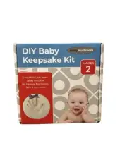 Baby Handprint & Footprint Ornament Kit – DIY Air Dry Clay Keepsake – 2 Pack
