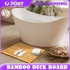 Bamboo Bath Duck Board Shower Mat Bathroom Mat Non-Slip Bamboo Sturdy Water Poof