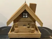 Northwoods Red Cedar Wilderness Lodge Wood Birdhouse Birdfeeder