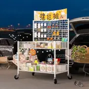 Foldable Supermarket Display Shelf Commerical Retail Store Storage Trolley Stand