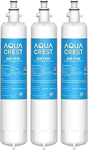 [AQUA CREST] 847200 Fridge Water Filter, Compatible with Fisher & Paykel 847200, RS9120W Activesmart Integrated and More - For Product Codes Starting with 25xxx (3)
