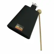 New Drumfire 16.5cm Metal Cowbell with Wooden Beater Hand Percussion