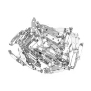 80Pcs Badge Pins, 30mm Safety Pins Bar Name Tag Pin Bulk, Silver