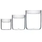 Click Clack Pantry Round Storage Containers Small Set of 3 - 600ml, 1.6L, 3.3L