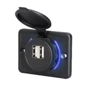 Double USB Output Charging Socket for Bus Truck Power Adapter USB Outlet