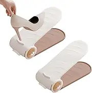 Shoe Slots Organizer,Shoe Holder Organizer Adjustable Double Layer Shoe Space Saver | Shoe Storage Stacker Holder 4-Speed Shoe Stack Sandals Rack for Flat Shoes Slippers