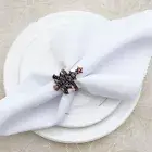 6pcs Napkin Button Durable Add Atmosphere Xmas Tree Serviette Rings Banquet