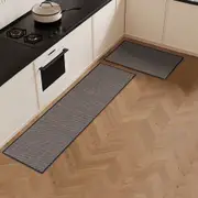 ZUNI 2PCS Kitchen Mats Non Slip Anti Fatigue Door Rugs Floor Mat Black