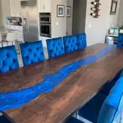 60"x15" Epoxy Resin Console Bar Counter Top Dining Table Furniture Hallway Decor