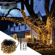 50M 500LED Solar Fairy String Lights Outdoor Dimmable Timer Wedding Garden Party