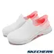 Skechers 斯凱奇 懶人鞋 Go Walk 7-Mia Slip-Ins 女鞋 白 粉紅 緩震 套入式 休閒鞋 健走 125231WPK