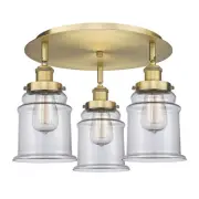 Innovations Lighting 916-3C-11-18 Canton Flush Canton 3 Light - Brass