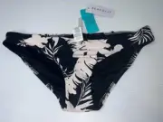 NEW WITH TAGS SEAFOLLY LADIES WILD TROPICS B&W HIPSTER BIKINI PANTS SIZE 14