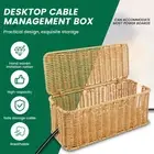 Imitation Rattan Cord Hider Organizer Box Versatile Cable Organizer Box qiiVl