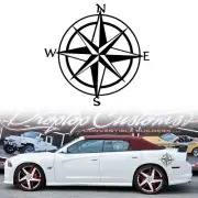 Die-Cut Graphic Decal Sticker Nautical Compass Car Vinyl fit for Jeep Ford Chevy