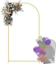 Decoration Arch Stand, Arch Backdrop Stand, Background Frame, Metal Backdrop, Wedding Frame, Gold Wedding Flower Stan, Door, Portable for Parties