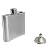 TECHTONGDA 5OZ Stainless Steel Alcohol Pocket Whiskey Flask with Portable Funnel