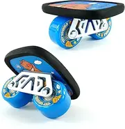 TKT FreeSkates Portable Roller Road Kids Beginner Drift Skates Split Skate Trumpet Maple Drift Board（Blue）