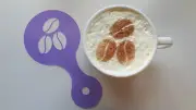 2 x coffee beans coffee cup stencils reusable many times cafe gift present