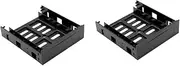 UKCOCO 2pcs Internal HDD Mounting Bracket 5.25 to 3.5/2.5 Inch Hard Drive Adapter Front Bay Adapter Easy Install Kit Sturdy Material