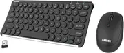Arteck 2.4G Wireless Keyboard and Mouse Combo Ultra Compact Slim Stainless Full Size Keyboard and Ergonomic Mouse for Computer/Desktop/Pc/Laptop and Windows 10/8/7 Build in Rechargeable Battery